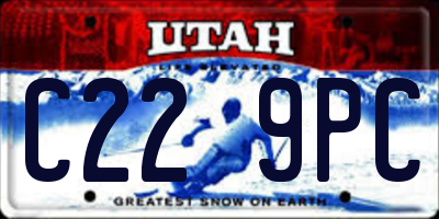 UT license plate C229PC