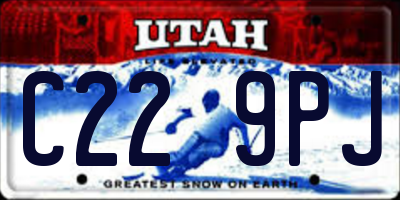 UT license plate C229PJ