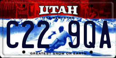 UT license plate C229QA