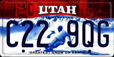 UT license plate C229QG