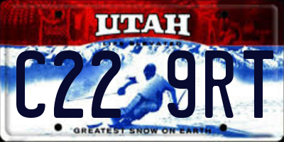 UT license plate C229RT