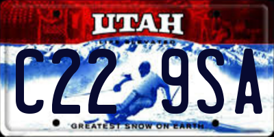 UT license plate C229SA