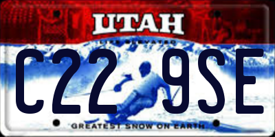 UT license plate C229SE