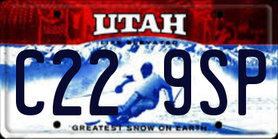 UT license plate C229SP