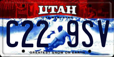 UT license plate C229SV