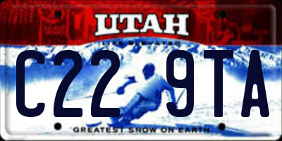 UT license plate C229TA