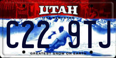 UT license plate C229TJ