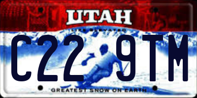 UT license plate C229TM