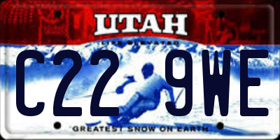 UT license plate C229WE
