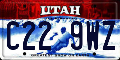 UT license plate C229WZ