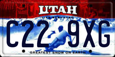 UT license plate C229XG
