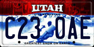 UT license plate C230AE