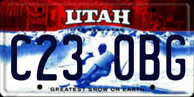 UT license plate C230BG
