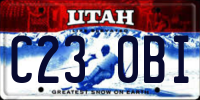 UT license plate C230BI