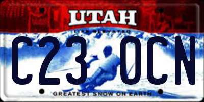 UT license plate C230CN