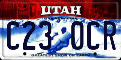 UT license plate C230CR