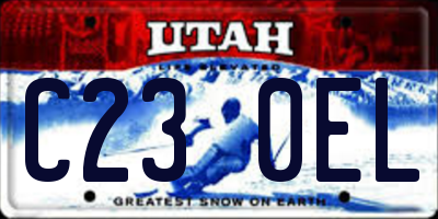 UT license plate C230EL