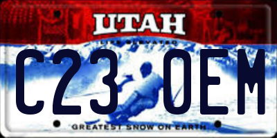 UT license plate C230EM