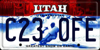 UT license plate C230FE