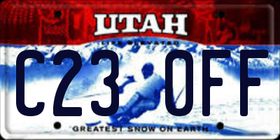 UT license plate C230FF