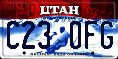 UT license plate C230FG