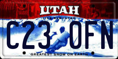 UT license plate C230FN