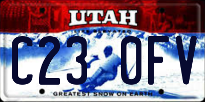 UT license plate C230FV
