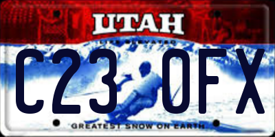 UT license plate C230FX