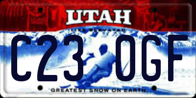UT license plate C230GF