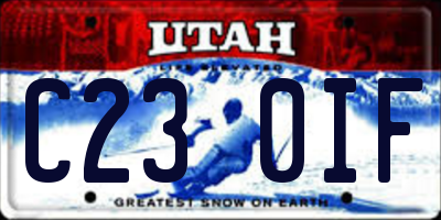 UT license plate C230IF