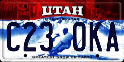 UT license plate C230KA