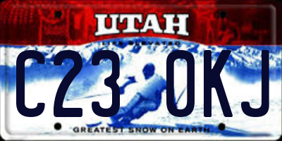 UT license plate C230KJ