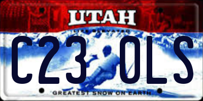 UT license plate C230LS