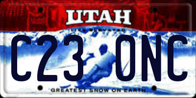 UT license plate C230NC