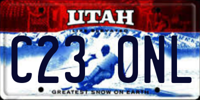 UT license plate C230NL