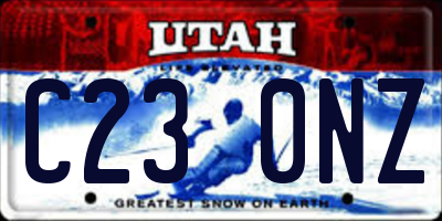 UT license plate C230NZ