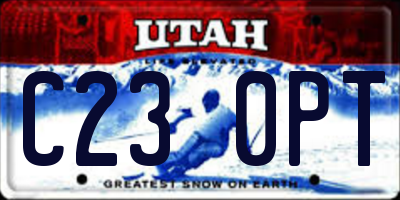 UT license plate C230PT