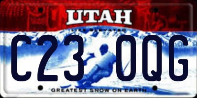 UT license plate C230QG