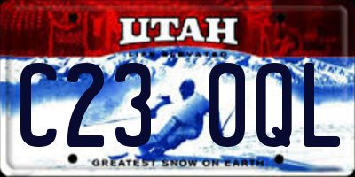 UT license plate C230QL