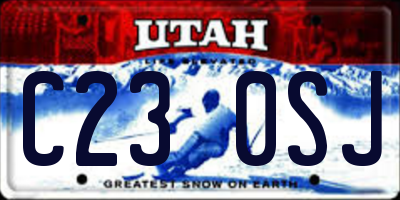 UT license plate C230SJ