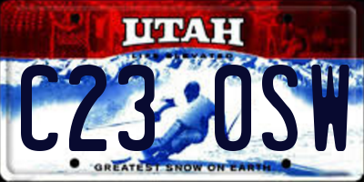 UT license plate C230SW