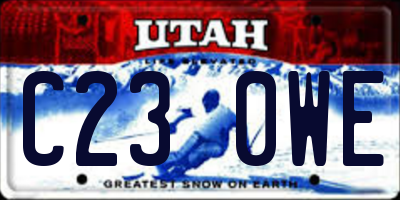 UT license plate C230WE