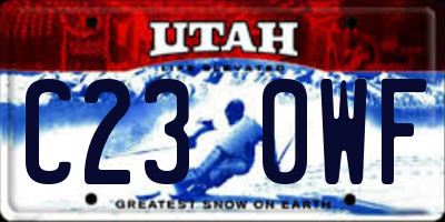 UT license plate C230WF