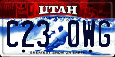 UT license plate C230WG