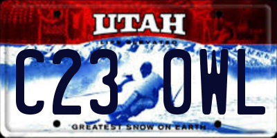 UT license plate C230WL