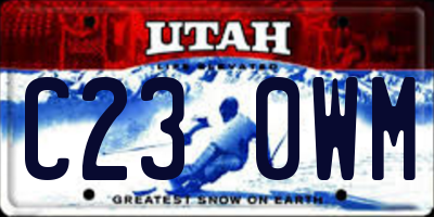 UT license plate C230WM