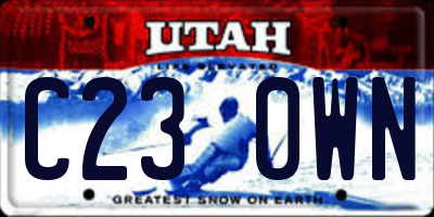 UT license plate C230WN