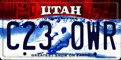 UT license plate C230WR