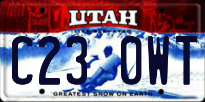 UT license plate C230WT