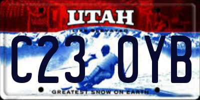 UT license plate C230YB